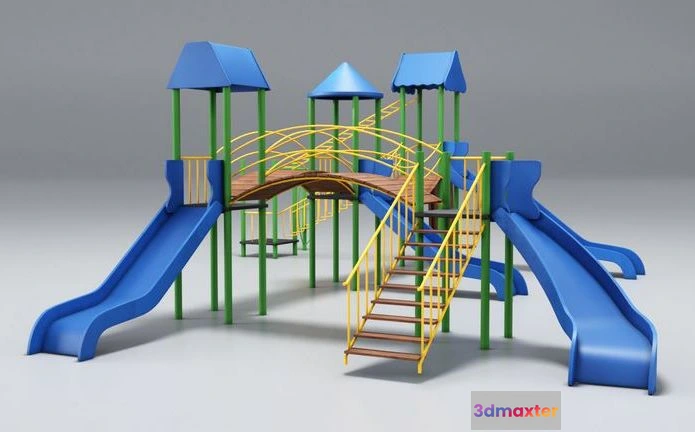 1524298 - PBR Game 3D Models - Playground Blue 3D Max