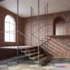 1524314 - PBR Game 3D Models - Premises Brick Wall Interior 3D Max
