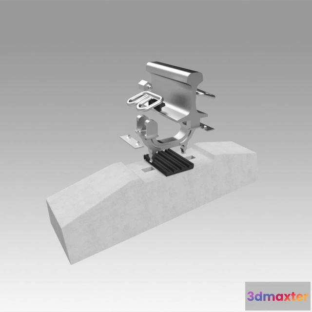 1524322 - PBR Game 3D Models - Rail fastening ARS-4 3D Max