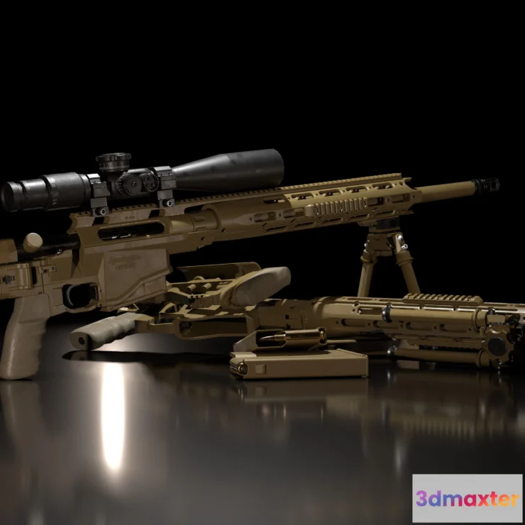 1524328 - PBR Game 3D Models - Remington MSR 3D Max