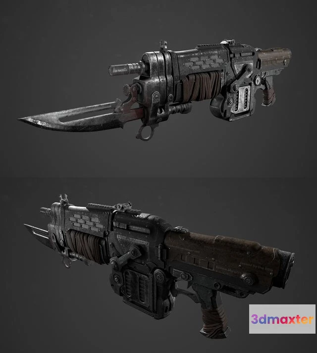 1524332 - PBR Game 3D Models - Retro lancer gears of war 3D Max