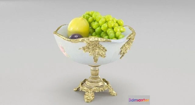 1524346 - PBR Game 3D Models - Royal Vase for fruit 3D Max