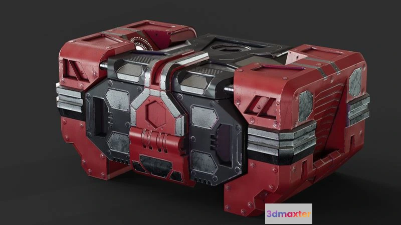 1524364 - PBR Game 3D Models - Sci-Fi Loot box 3D Max