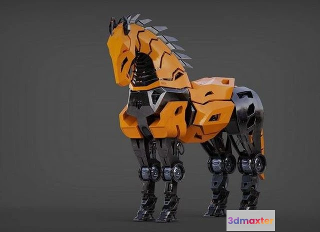 1524366 - PBR Game 3D Models - Sci-Fi mech horse 3D Max