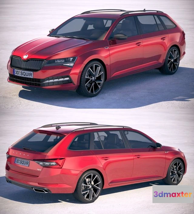1524390 - PBR Game 3D Models - Skoda Superb Combi 2020 3D Max