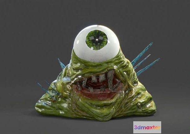 1524396 - PBR Game 3D Models - Slime Crystal Monster 3D Max