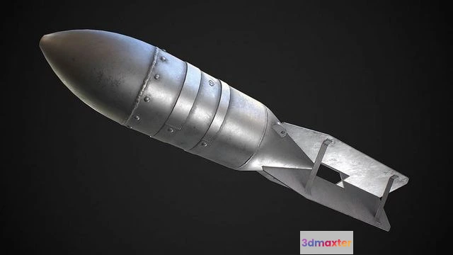 1524412 - PBR Game 3D Models - Soviet air-dropped bomb FAB-250 3D Max