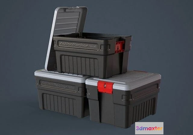 1524434 - PBR Game 3D Models - Storage box 3D Max
