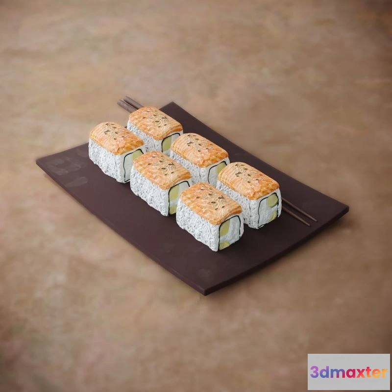 1524438 - PBR Game 3D Models - Sushi California 3D Max
