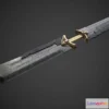 1524448 - PBR Game 3D Models - Thanos double bladed sword 3D Max