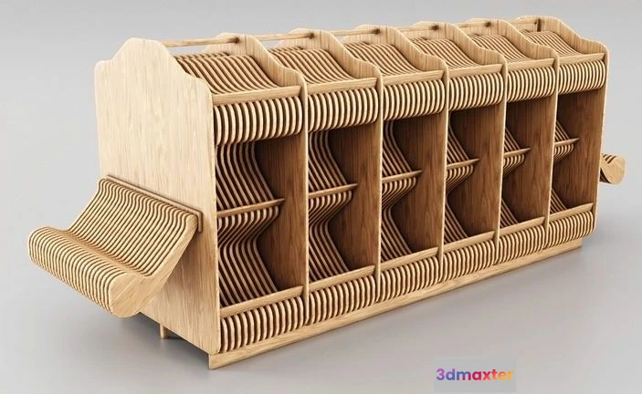 1524456 - PBR Game 3D Models - Trade Stand Wave 3D Max