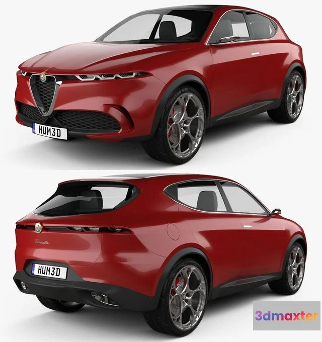 1524520 - PBR Game 3D Models - Alfa Romeo Tonale 2019 3D Max