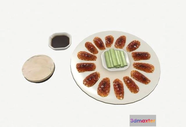 1524538 - PBR Game 3D Models - Asia food Peking duck 3D Max