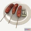 1524542 - PBR Game 3D Models - Asia food Sausage 3D Max