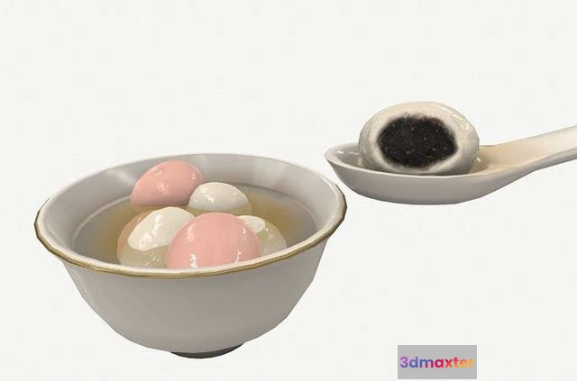 1524544 - PBR Game 3D Models - Asia food tangyuan 3D Max