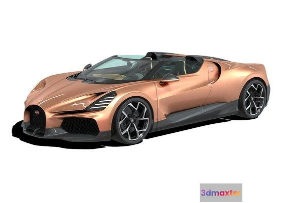 1524576 - PBR Game 3D Models - Bugatti Mistral 3D Model 3D Max