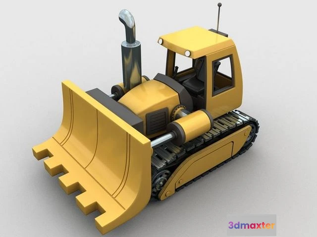 1524580 - PBR Game 3D Models - Cartoon bulldozer 3D Max