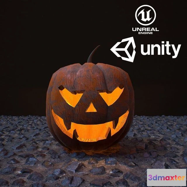 1524586 - PBR Game 3D Models - Carved Halloween pumpkin vol 3 3D Max