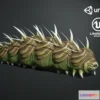 1524588 - PBR Game 3D Models - Caterpillar Creature 3D Max