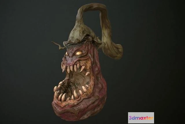 1524600 - PBR Game 3D Models - Creepy Eggplant Monster 3D Max