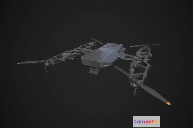 1524606 - PBR Game 3D Models - Dron with a camera 3D Max