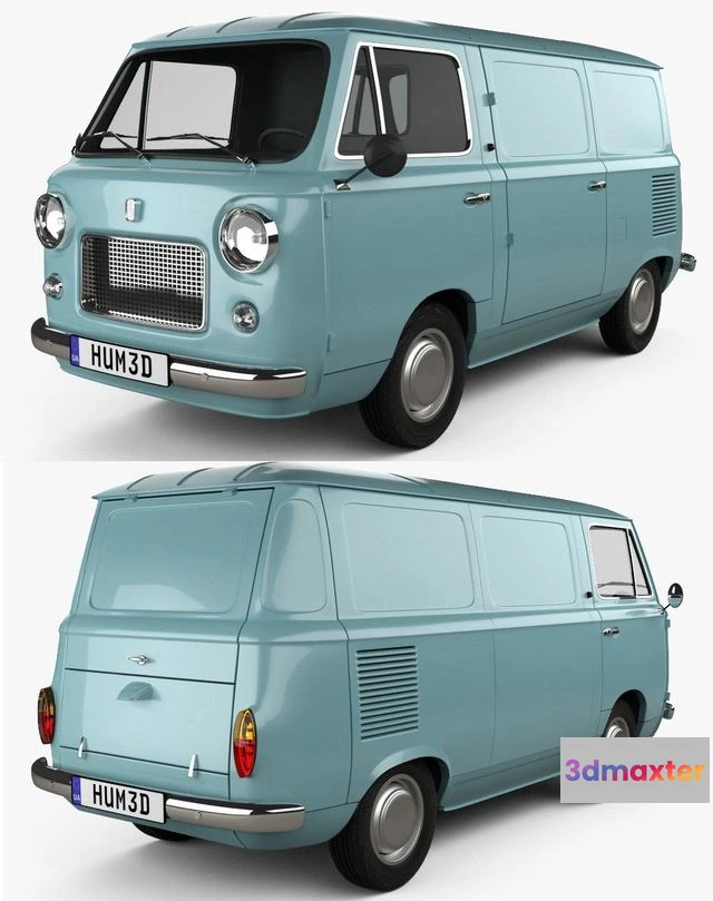 1524612 - PBR Game 3D Models - Fiat 600 T 1967 3D Max