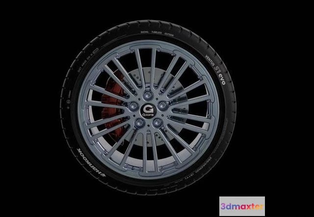 1524632 - PBR Game 3D Models - Gpower sport car wheel 3D Max