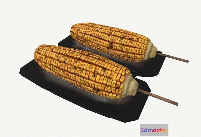 1524636 - PBR Game 3D Models - Grilled corn 3D Max