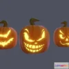 1524646 - PBR Game 3D Models - Halloween Pumpkins Pack Low-poly 3D Max