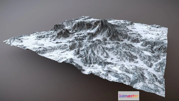 1524664 - PBR Game 3D Models - Ice Landscape   Gaea 3D Max