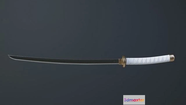 1524678 - PBR Game 3D Models - Katana Game Ready samurai sword 3D Max