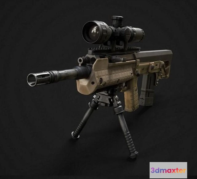 1524680 - PBR Game 3D Models - KelTec RFB Rifle 3D Max