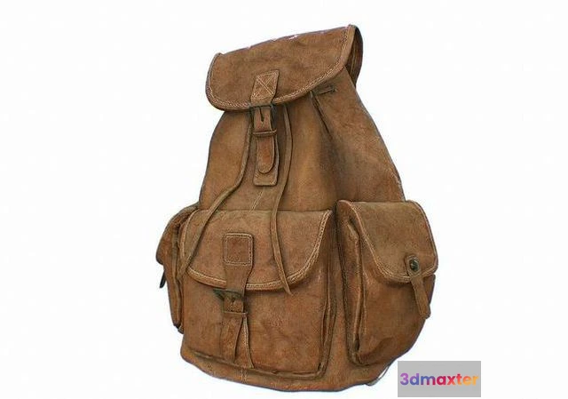 1524686 - PBR Game 3D Models - Leather Backpack 3D Max