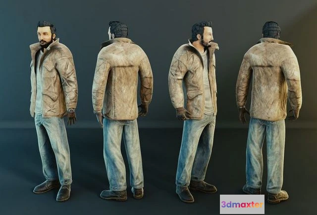 1524700 - PBR Game 3D Models - Male Apocalyptic 3D Max