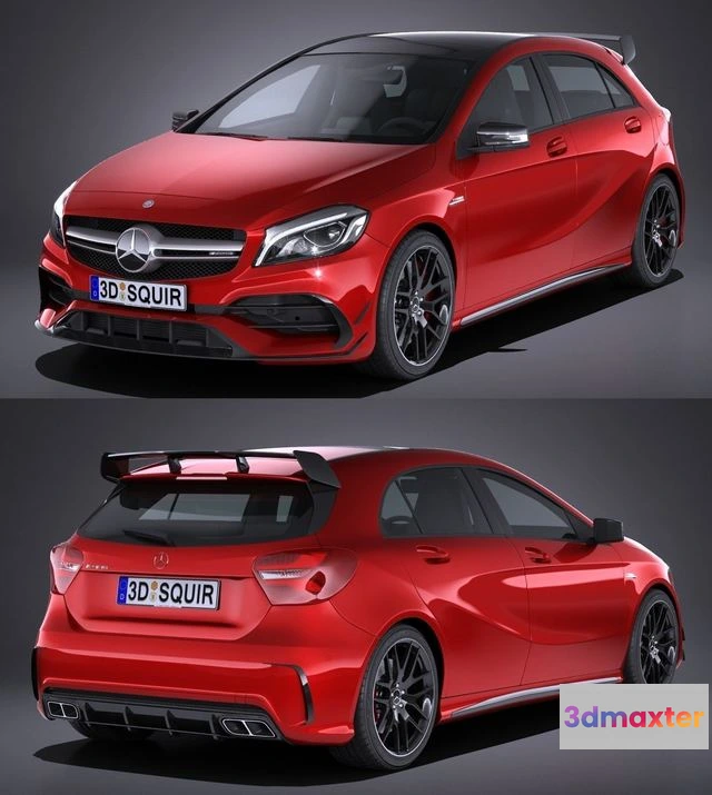 1524706 - PBR Game 3D Models - Mercedes-Benz A45 AMG 2017 3D Max