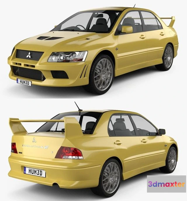 1524714 - PBR Game 3D Models - Mitsubishi Lancer Evolution 2001 3D Max
