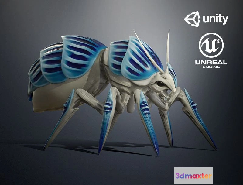 1524748 - PBR Game 3D Models - Pathfinder Bug Creature 3D Max