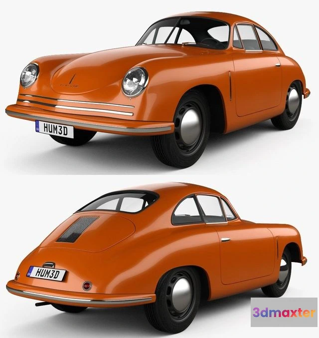 1524752 - PBR Game 3D Models - Porsche 356 coupe 1948 3D Max