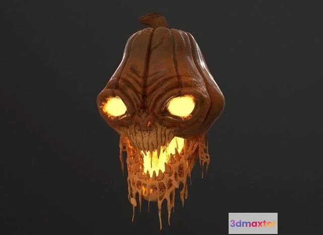 1524758 - PBR Game 3D Models - Pumpkin 2 halloween 3D Max