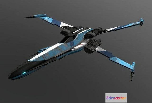 1524836 - PBR Game 3D Models - T 85 X Wing 3D Max