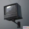 1524854 - PBR Game 3D Models - Television with Wall Hanger 3D Max