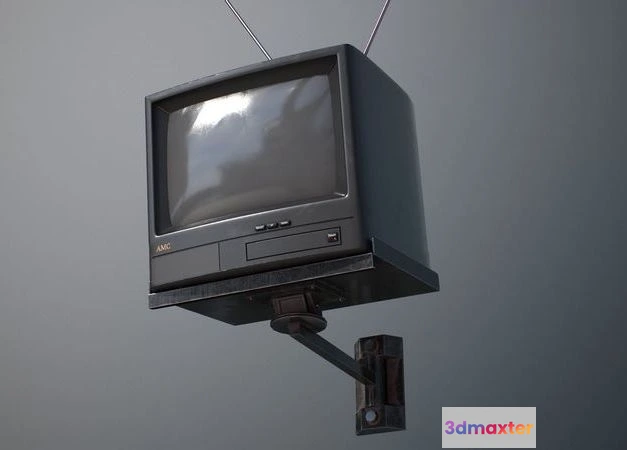 1524854 - PBR Game 3D Models - Television with Wall Hanger 3D Max