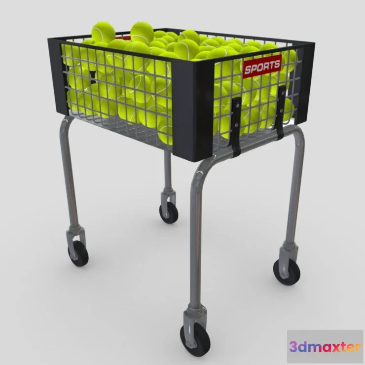 1524864 - PBR Game 3D Models - Tennisball Basket 3D Max