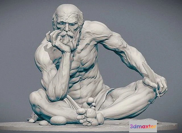 1524888 - PBR Game 3D Models - The Thinker 3D Max