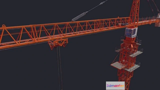 1524908 - PBR Game 3D Models - Tower Crane 3D Max