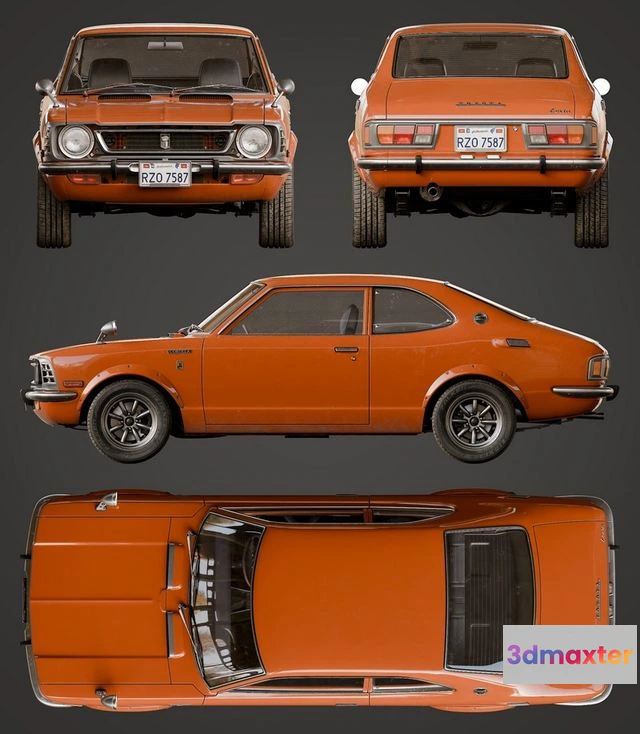 1524914 - PBR Game 3D Models - Toyota Corolla TE27 Levin 3D Max