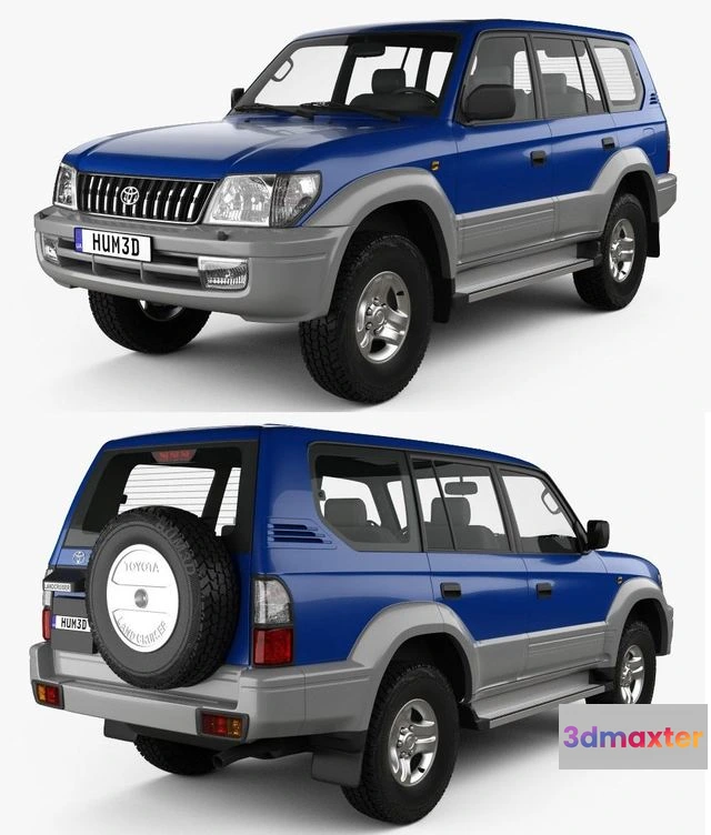 1524920 - PBR Game 3D Models - Toyota Land Cruiser Prado 5-door 1999 3D Max