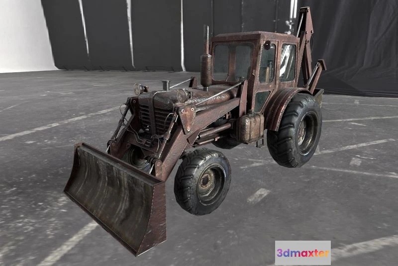 1524932 - PBR Game 3D Models - Tractor excavator MTZ 70 3D Max