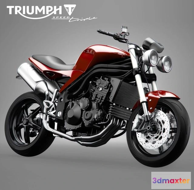 1524940 - PBR Game 3D Models - Triumph Speed __Triple motorcycle 3D Max