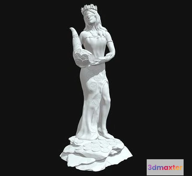 1524946 - PBR Game 3D Models - Tyche Goddess Of Fortune (3D Printable) 3D Max